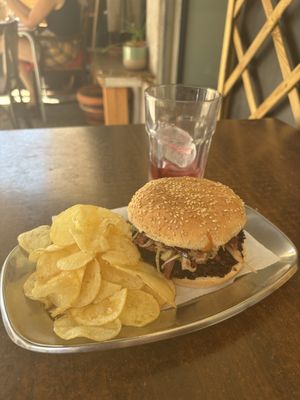 House burger   at Chato in Lisbon