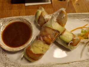 Summer rolls with seitan at Vevi - Kaiserstrasse in Vienna