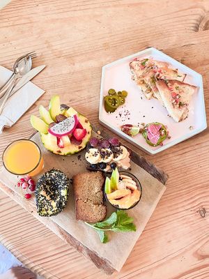 vegan brunch. at Brunch & Cake in Barcelona