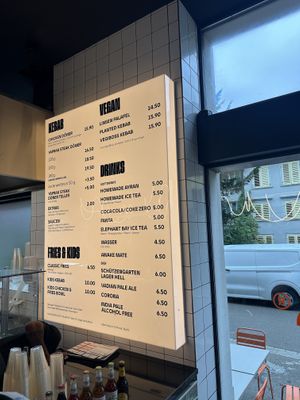 Menü  at Mit&Ohne  in St Gallen