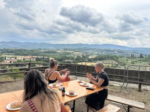 View ft vegan panini & orange juice  at Chiosco Del Prato in Toscana