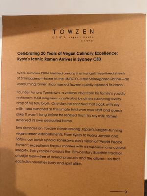 Towzen background at Towzen - Sydney in Sydney