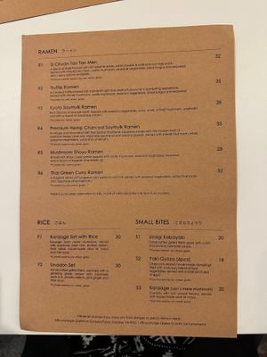 Sydney menu at Towzen - Sydney in Sydney