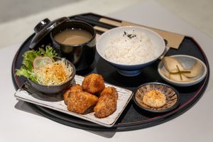 Karaage set with rice   at Towzen - Sydney in Sydney