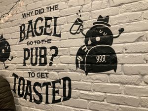 Wall art  at Bagel Pub - Garment District in New York