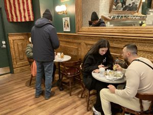 Limited seating  at Bagel Pub - Garment District in New York
