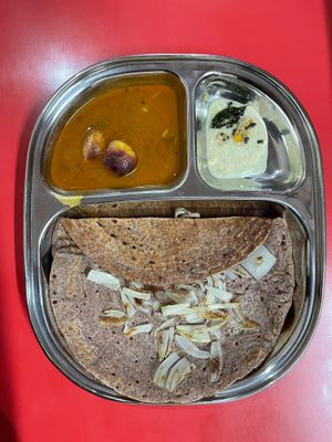 Onion Rava Dosai, Sambar, Coconut Chutney at YOUSAI in Tsukuba
