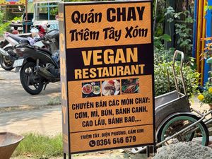 Sign at Quán CHAY Triêm Tây Xóm in Hoi An