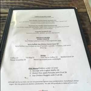 Additional options available after 11 AM for lunch as of March 2017 at Two Mammas Vegan Kitchen in Oakland