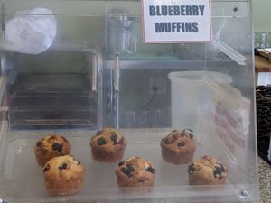 Blueberry muffins at Two Mammas Vegan Kitchen in Oakland