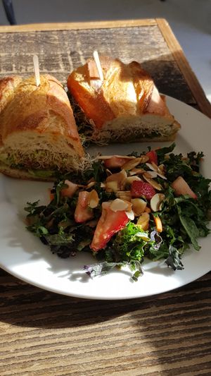 Veg sandwich  at Two Mammas Vegan Kitchen in Oakland