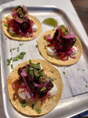 BBQ short rib tacos at Club Mexicana in West London