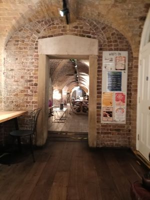 Basement floor has bars and sushi restaurant at Club Mexicana in West London