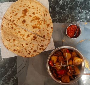 "Aloo Gobhi" (ordered from the vegan curry section of the menu) at Namaste - Ministry of Food & Agriculture  in Ulaanbaatar