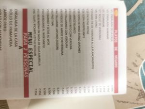 Platos veganos at Ni Hao in San Sebastian