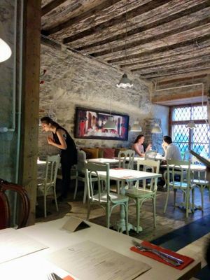 interior at Vegan Restoran V in Tallinn