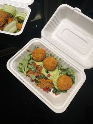 Potato cheese balls at Vegan Restoran V in Tallinn