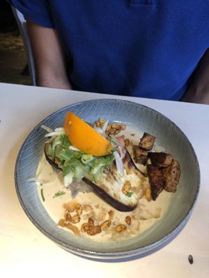 Eggplant curry at Vegan Restoran V in Tallinn