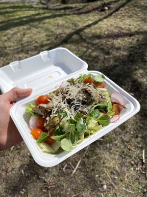Cesar salad at Vegan Restoran V in Tallinn