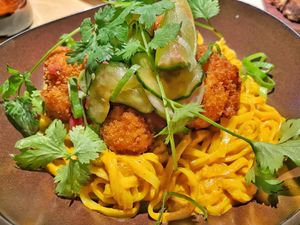 Battered cauliflower  at Vegan Restoran V in Tallinn