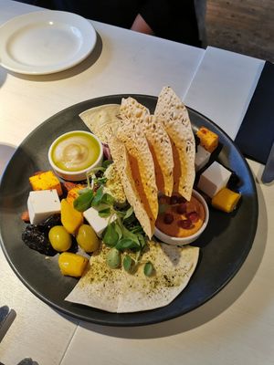 Platter to share at Vegan Restoran V in Tallinn