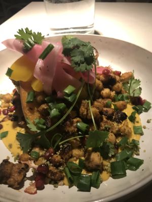 Oven baked sweet potato  at Vegan Restoran V in Tallinn