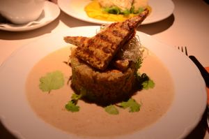 Spicy Tofu, Vegetables and Quinoa with Peanut Sauce at Vegan Restoran V in Tallinn