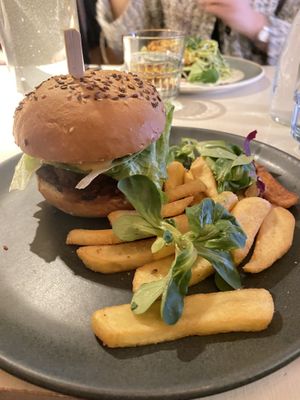 Jackfruit burger   at Vegan Restoran V in Tallinn