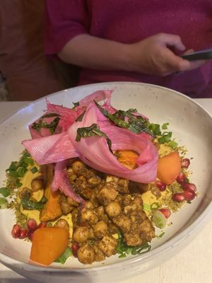 Chickpeas and sweet potato  at Vegan Restoran V in Tallinn