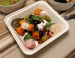 Vegan cheese snack box   at Vegan Restoran V in Tallinn