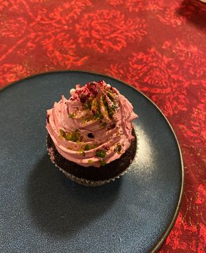 Chocolate cupcake   at Vegan Restoran V in Tallinn