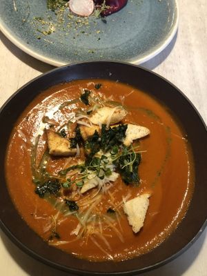 Smoky Tomato Soup  at Vegan Restoran V in Tallinn