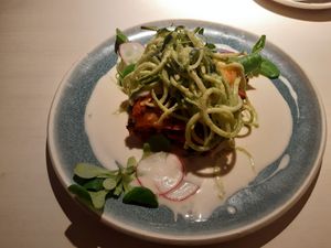 Lasagna at Vegan Restoran V in Tallinn