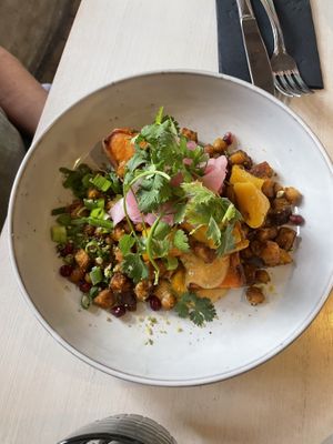 baked sweet potato  at Vegan Restoran V in Tallinn