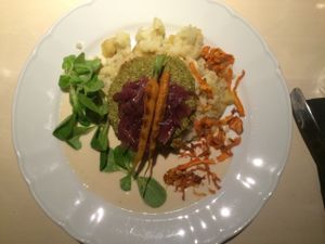 Breaded celiander  at Vegan Restoran V in Tallinn