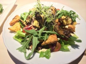 Cesar salad at Vegan Restoran V in Tallinn