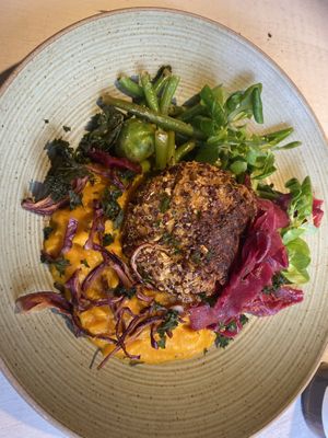 Quinoa cutlet  at Vegan Restoran V in Tallinn