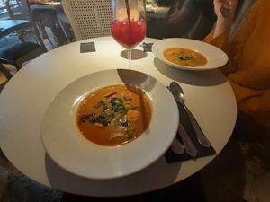 Soup at Vegan Restoran V in Tallinn