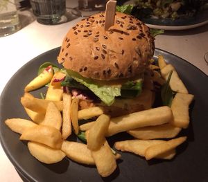 Burger  at Vegan Restoran V in Tallinn