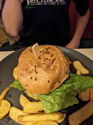 Burgers for the kids :) at Vegan Restoran V in Tallinn