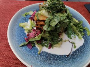 Lasagna at Vegan Restoran V in Tallinn