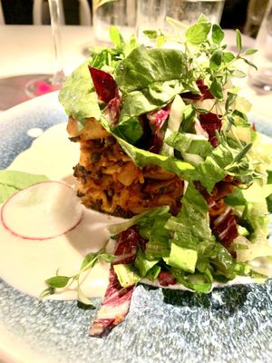 Lentil lasagne   at Vegan Restoran V in Tallinn