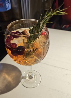 Winter drink at Vegan Restoran V in Tallinn