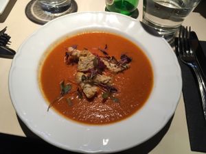 tomato soup at Vegan Restoran V in Tallinn