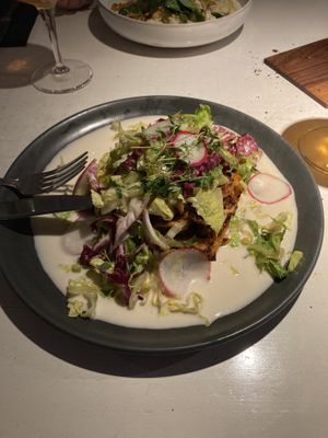 Lentil lasagna! Yum.   at Vegan Restoran V in Tallinn