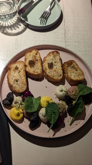 Bread and paté at Vegan Restoran V in Tallinn
