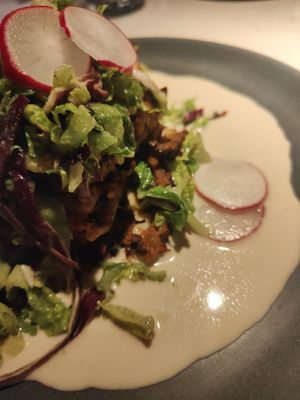 Lentil lasagna at Vegan Restoran V in Tallinn