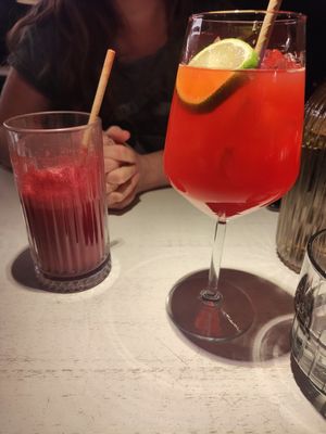 House lemonade and house juice at Vegan Restoran V in Tallinn