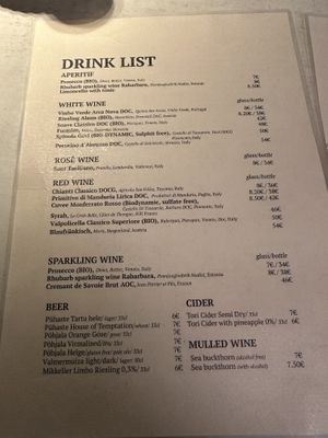 Drinks  at Vegan Restoran V in Tallinn