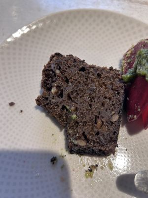 Estonian bread   at Vegan Restoran V in Tallinn